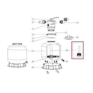Дюзовая коробка 89011606 в комплекте с трубой для Aquaviva P650