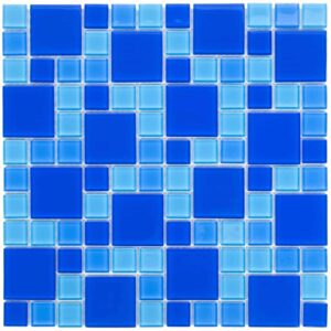 Мозаика для бассейна стеклянная Aquaviva Cristall Dark Blue DCM305 (23 мм - 48 мм) (УП.)