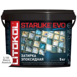 Затирочная смесь Litokol STARLIKE EVO Bianco Assoluto S. 100, 5 кг