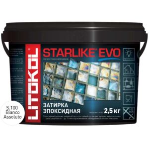 Затирочная смесь Litokol STARLIKE EVO Bianco Assoluto S. 100, 2.5 кг