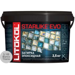 Затирочная смесь Litokol STARLIKE EVO Bianco Titanio S. 105, 2.5 кг