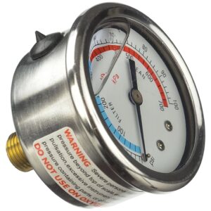 Манометр Aquaviva 100PSI стальной, верхнее
